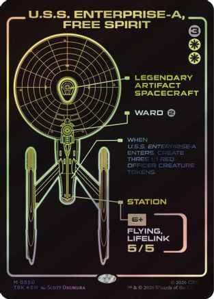 U.S.S. Enterprise-A, Free Spirit (Showcase) (TRK-550) - Star Trek Foil