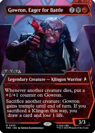 Gowron, Eager for Battle (Showcase) (TRK-433) - Star Trek Foil
