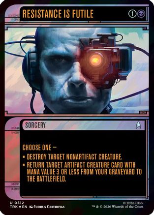 Resistance Is Futile (Showcase) (Surge Foil) (TRK-512) - Star Trek Foil