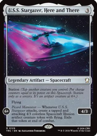 U.S.S. Stargazer, Here and There (Surge Foil) (TRC-129) - Commander: Star Trek Foil