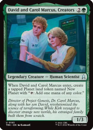 David and Carol Marcus, Creators (TRK-193) - Star Trek