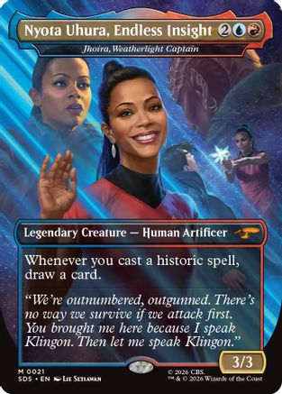 Nyota Uhura, Endless Insight - Jhoira, Weatherlight Captain (Borderless) (SDS-021) - Star Trek: Stardates Foil