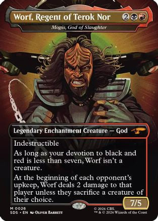 Worf, Regent of Terok Nor - Mogis, God of Slaughter (Borderless) (SDS-026) - Star Trek: Stardates Foil