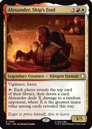 Alexander, Ship's Fool (TRC-081) - Commander: Star Trek