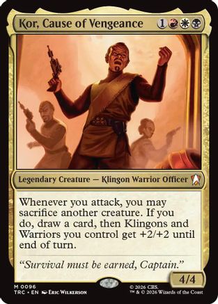 Kor, Cause of Vengeance (TRC-096) - Commander: Star Trek