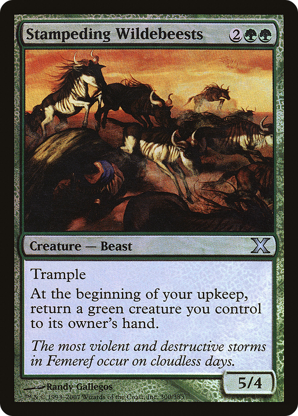 Stampeding Wildebeests (10E-300★) - Tenth Edition Foil