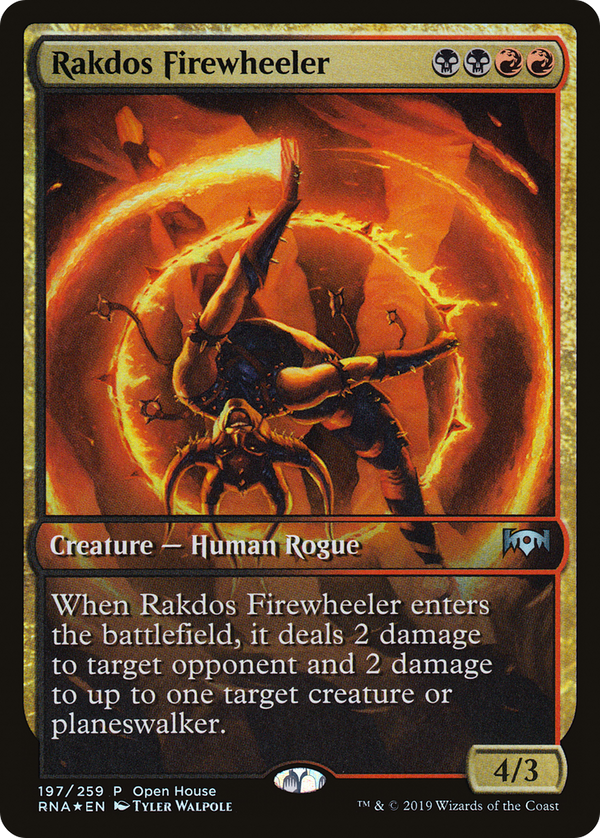 Rakdos Firewheeler (Open House) (Extended Art) [Ravnica Allegiance Promos]