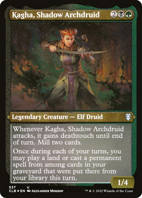 Kagha, Shadow Archdruid (Foil Etched) [Commander Legends: Battle for Baldur's Gate]