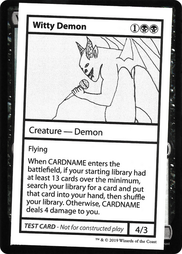 Witty Demon (2021 Edition) [Mystery Booster Playtest Cards]
