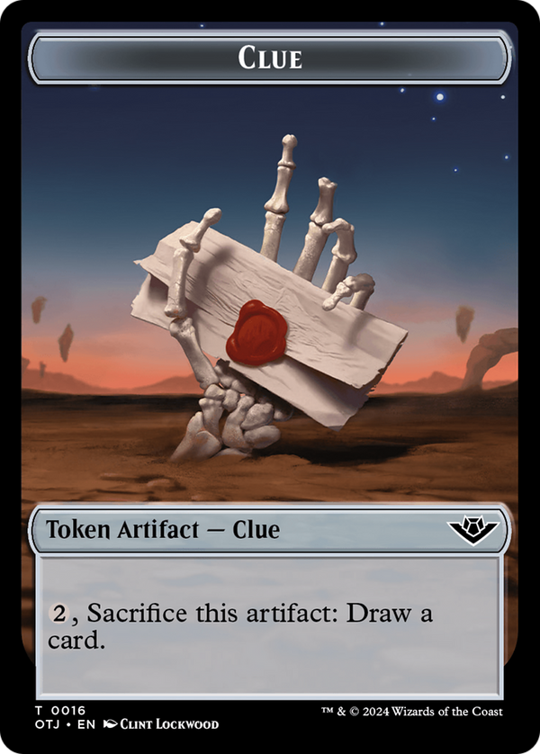 Clue (TOTJ-016) - Outlaws of Thunder Junction Tokens Foil