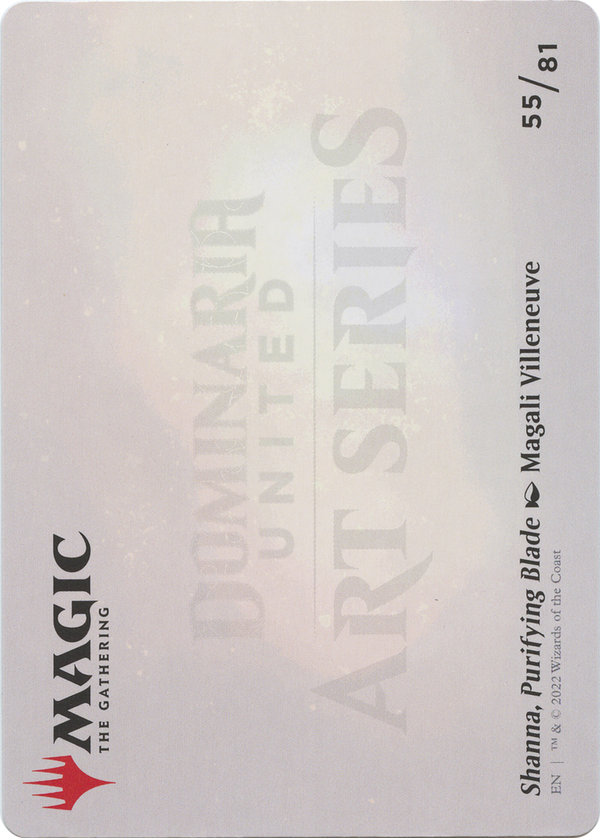 Shanna, Purifying Blade // Shanna, Purifying Blade (ADMU-055) - Dominaria United Art Series (Borderless) Foil