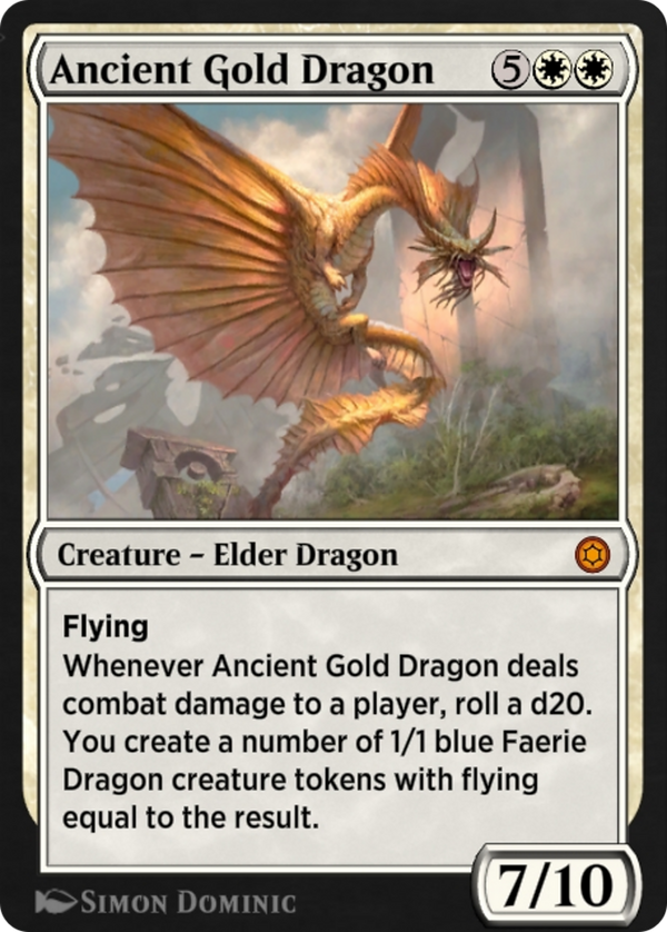 Ancient Gold Dragon (HBG-082) - Alchemy Horizons: Baldur's Gate