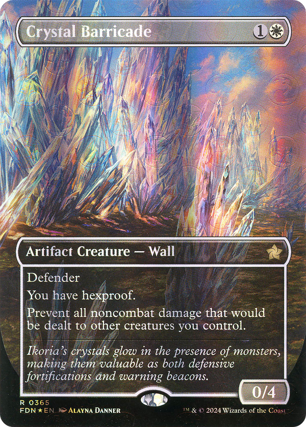 Crystal Barricade (Borderless) (Mana Foil) [Foundations]