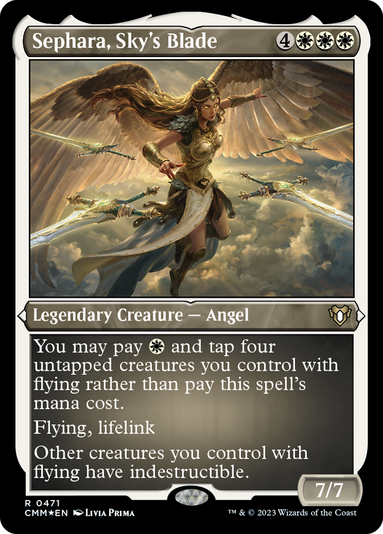 Sephara, Sky's Blade (Foil Etched) [Commander Masters]