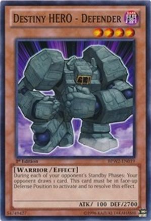 Destiny Hero - Defender (BPW2-EN019) - Battle Pack 2: War of the Giants Round 2 1st Edition