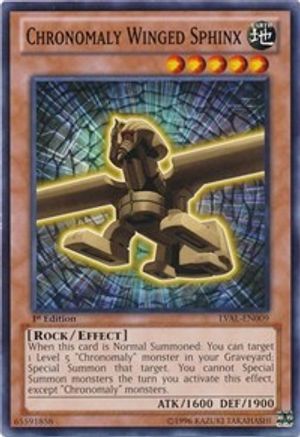 Chronomaly Winged Sphinx (LVAL-EN009) - Legacy of the Valiant 1st Edition