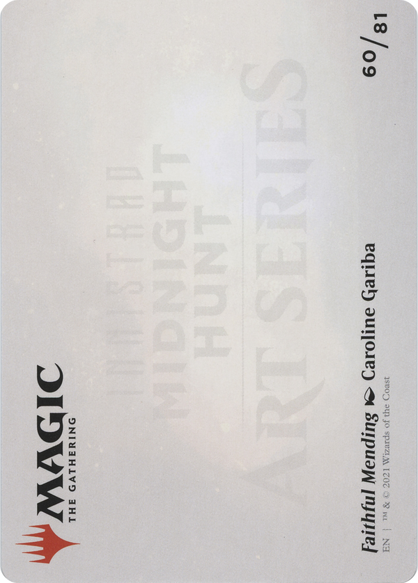 Faithful Mending // Faithful Mending (AMID-060) - Midnight Hunt Art Series (Borderless) Foil