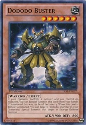 Dododo Buster (LVAL-EN097) - Legacy of the Valiant 1st Edition