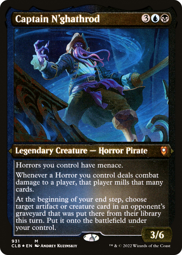 Captain N'ghathrod (Display Commander) (Foil Etched) [Commander Legends: Battle for Baldur's Gate]