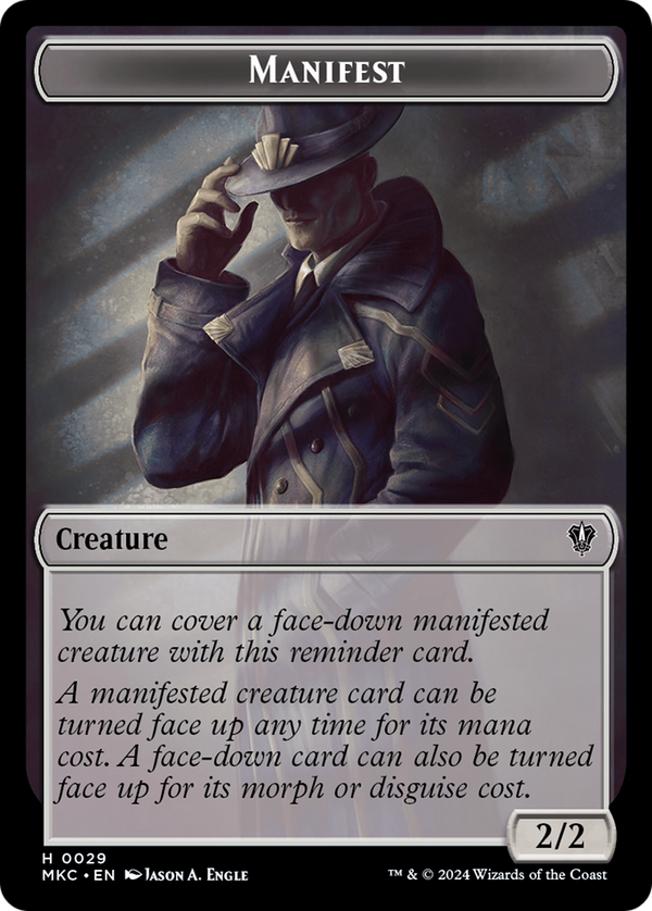 Manifest (TMKC-029) - Murders at Karlov Manor Commander Tokens