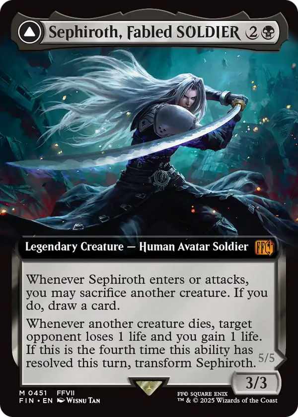 Sephiroth, Fabled SOLDIER // Sephiroth, One-Winged Angel (Extended Art) [FINAL FANTASY]