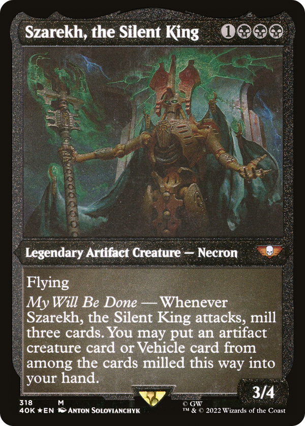 Szarekh, the Silent King (Display Commander) (Etched Foil) [Warhammer 40,000]