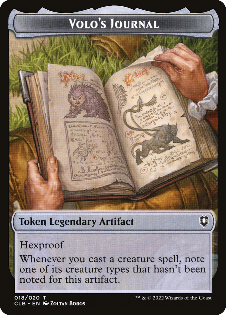 Volo's Journal Token [Commander Legends: Battle for Baldur's Gate Tokens]