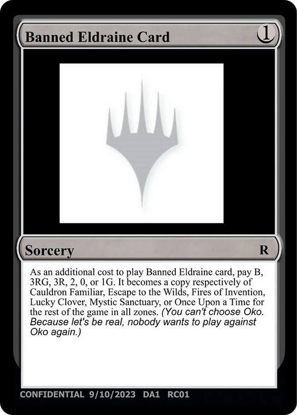 Banned Eldraine Card (UNK-RC01A) - Unknown Event