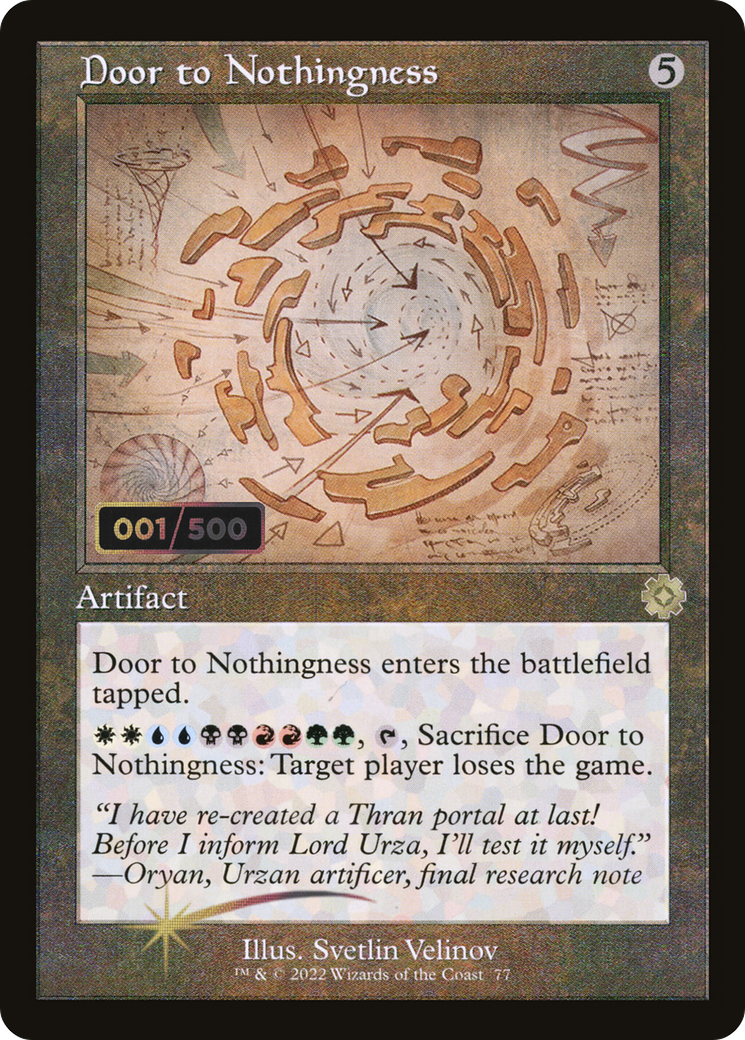 Door to Nothingness (Retro Schematic) (Serialized) [The Brothers' War Retro Artifacts]