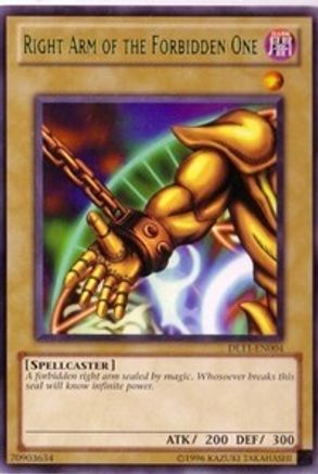 Right Arm of the Forbidden One (Green) (DL11-EN004) - Duelist League Promo Unlimited