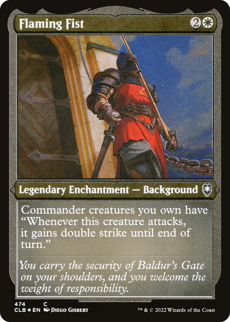 Flaming Fist (Foil Etched) [Commander Legends: Battle for Baldur's Gate]