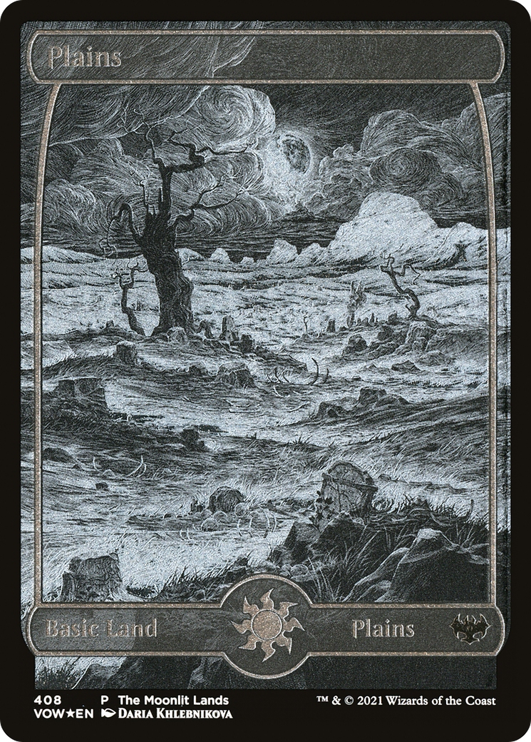Plains (The Moonlit Lands) (Foil Etched) [Innistrad: Crimson Vow Promos]