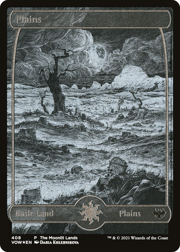 Plains (The Moonlit Lands) (Foil Etched) [Innistrad: Crimson Vow Promos]