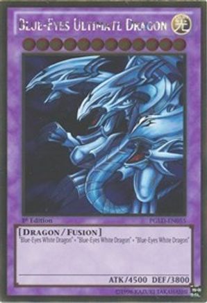 Blue-Eyes Ultimate Dragon (PGLD-EN055) - Premium Gold 1st Edition