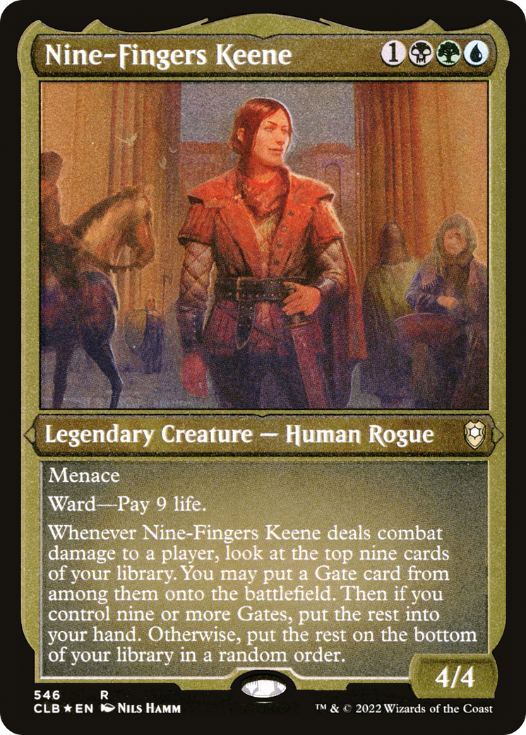 Nine-Fingers Keene (Foil Etched) [Commander Legends: Battle for Baldur's Gate]