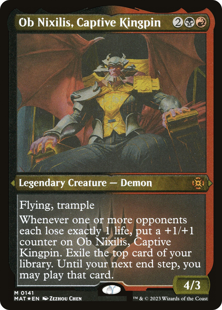 Ob Nixilis, Captive Kingpin (Foil Etched) [March of the Machine: The Aftermath]