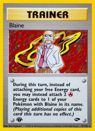 Blaine (17)/132  - Unlimited Holofoil Gym Challenge - Holo Rare