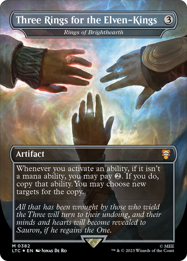 Three Rings for the Elven-Kings - Rings of Brighthearth (Surge Foil) [The Lord of the Rings: Tales of Middle-Earth Commander]
