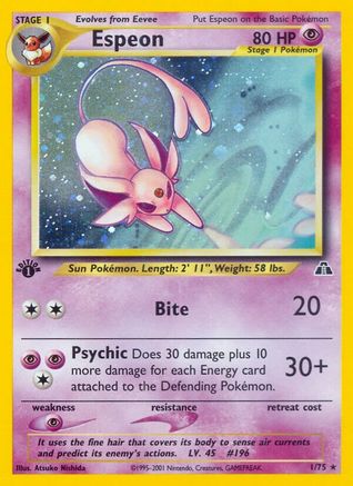 Espeon (1)  - Unlimited Holofoil Neo Discovery - Holo Rare