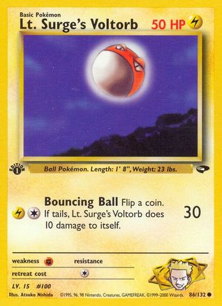 Lt. Surge's Voltorb (86/132) [Gym Challenge Unlimited]