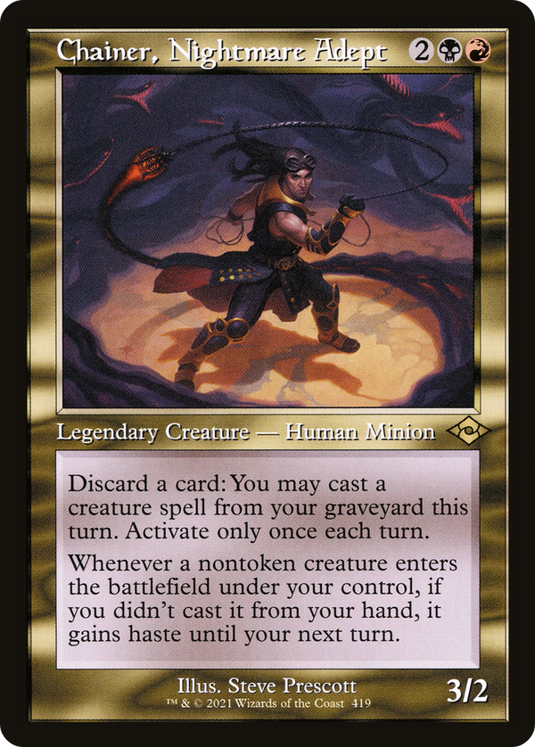 Chainer, Nightmare Adept (Retro Foil Etched) [Modern Horizons 2]