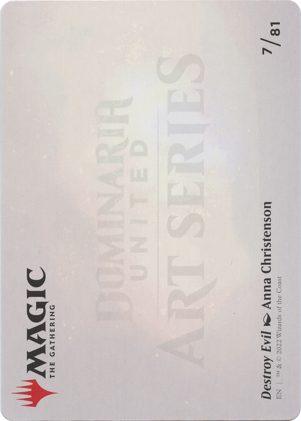 Destroy Evil // Destroy Evil (ADMU-007) - Dominaria United Art Series (Borderless) Foil