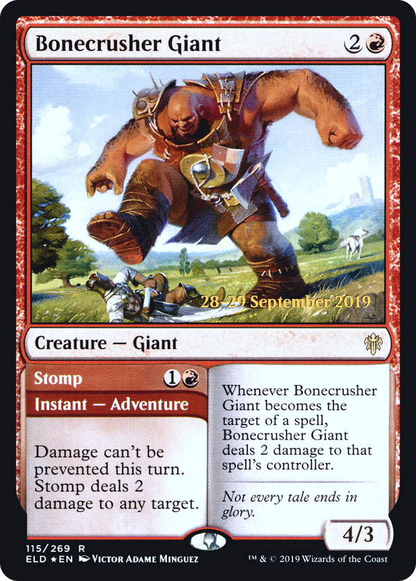 Bonecrusher Giant // Stomp [Throne of Eldraine Prerelease Promos]