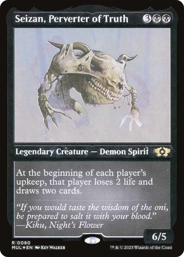 Seizan, Perverter of Truth (Foil Etched) [Multiverse Legends]