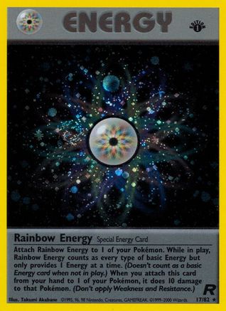 Rainbow Energy (17) 017  - Unlimited Holofoil Team Rocket - Holo Rare