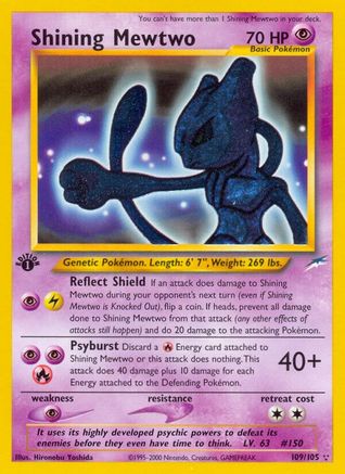 Shining Mewtwo  - Unlimited Holofoil Neo Destiny - Secret Rare