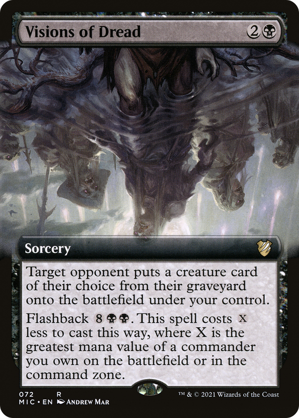 Visions of Dread (Extended Art) [Innistrad: Midnight Hunt Commander]