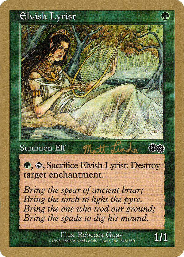 Elvish Lyrist (Matt Linde) [World Championship Decks 1999]