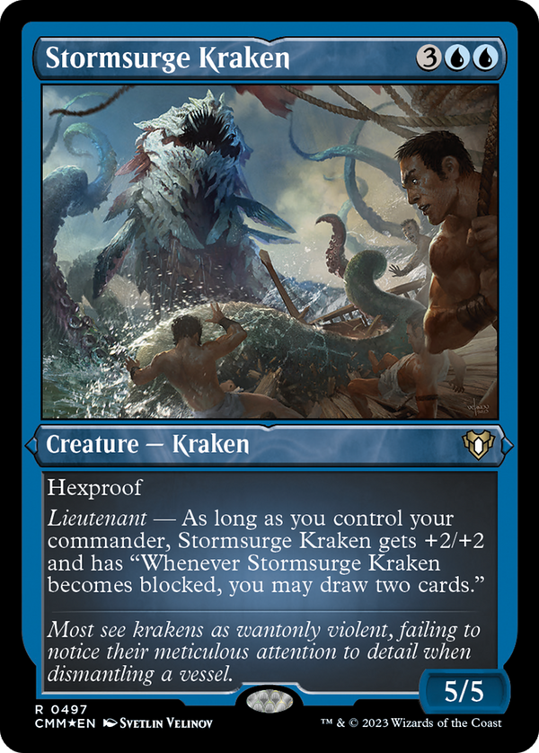Stormsurge Kraken (Foil Etched) [Commander Masters]