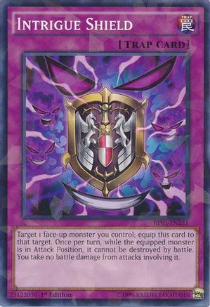 Intrigue Shield (Shatterfoil) (BP03-EN231) - Battle Pack 3: Monster League 1st Edition